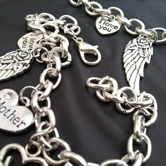 New Elegant Silver Mother Love You Hope Bracelet - Picture 4 of 8